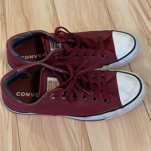 Converse burgundy sneakers